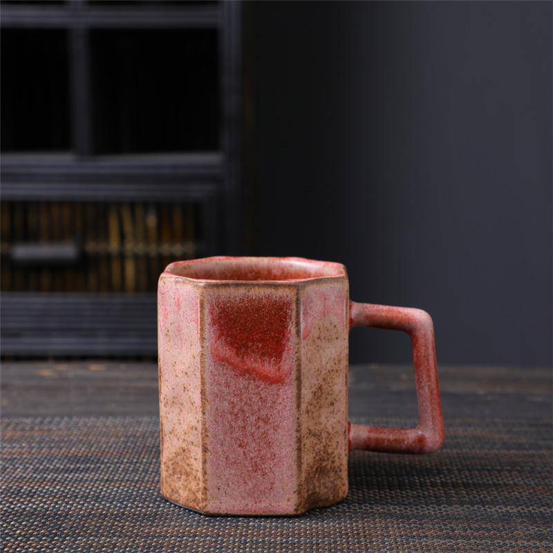 Special-Shaped Creative Ceramic Cup Supply Household Cup Kiln Change Water Cup High Value Coffee Cup