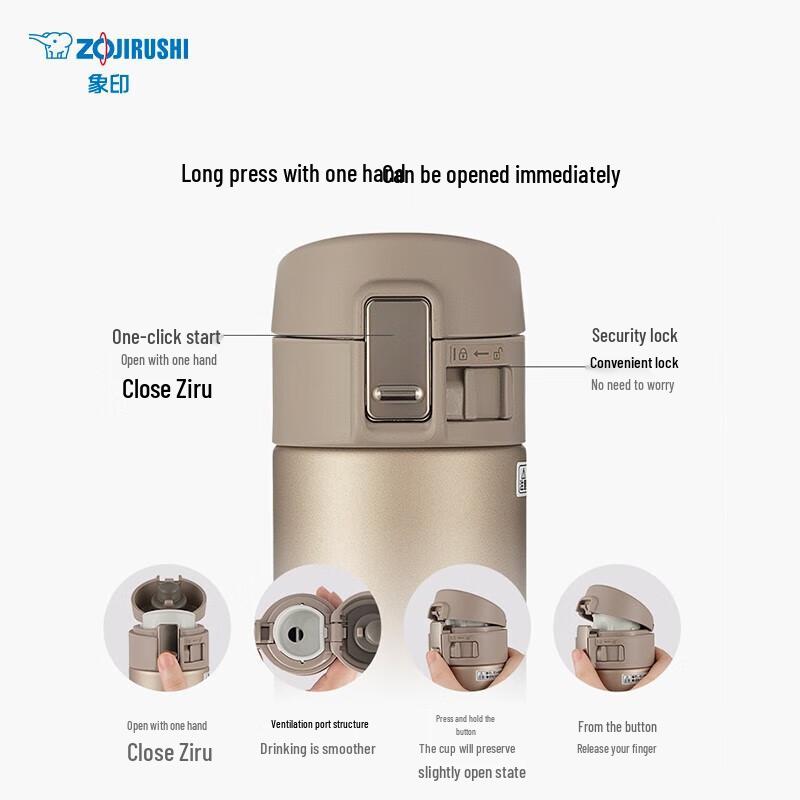 Zojirushi 360 мл Термокружка из нержавеющей стали с вакуумной изоляцией