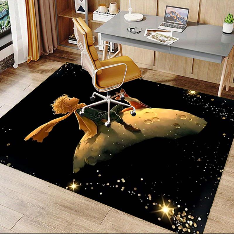 1PC Moon Boy Non-Slip Floor Carpet Compatible for Office&Living Room&Dining room - Flat-Weave Machine- Soft & Pattern-E244