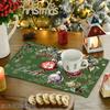 4pcs/6pcs Christmas Table Mats Suitable for Dining, Xmas Placemats with Believe Print & Ornament, Rectangular Holiday Table Decor for Home, Parties, G