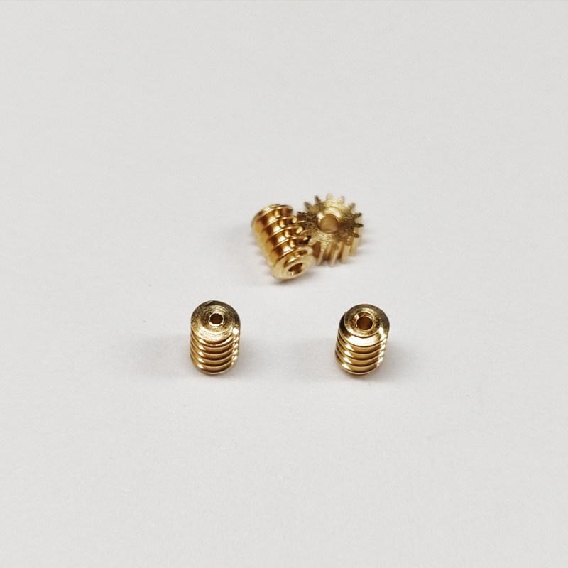 5Sets Modulus 0.2 12T 15T Worm Gear Brass Mini 90 degree Reducing Transmission Gear for RC DIY Model Car Shaft Pinion Connector