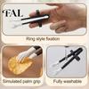 Ergonomic Finger Tongs for Gaming Chopsticks Gamers, Portable Lightweight PLA Tongs, Reusable Snack Clip Chips Hands Free Clips Video And Office Work