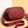 Leather Fashion Casual Bag Women'S Fashion Lychee Pattern Shoulder Crossbody Small Square Bag