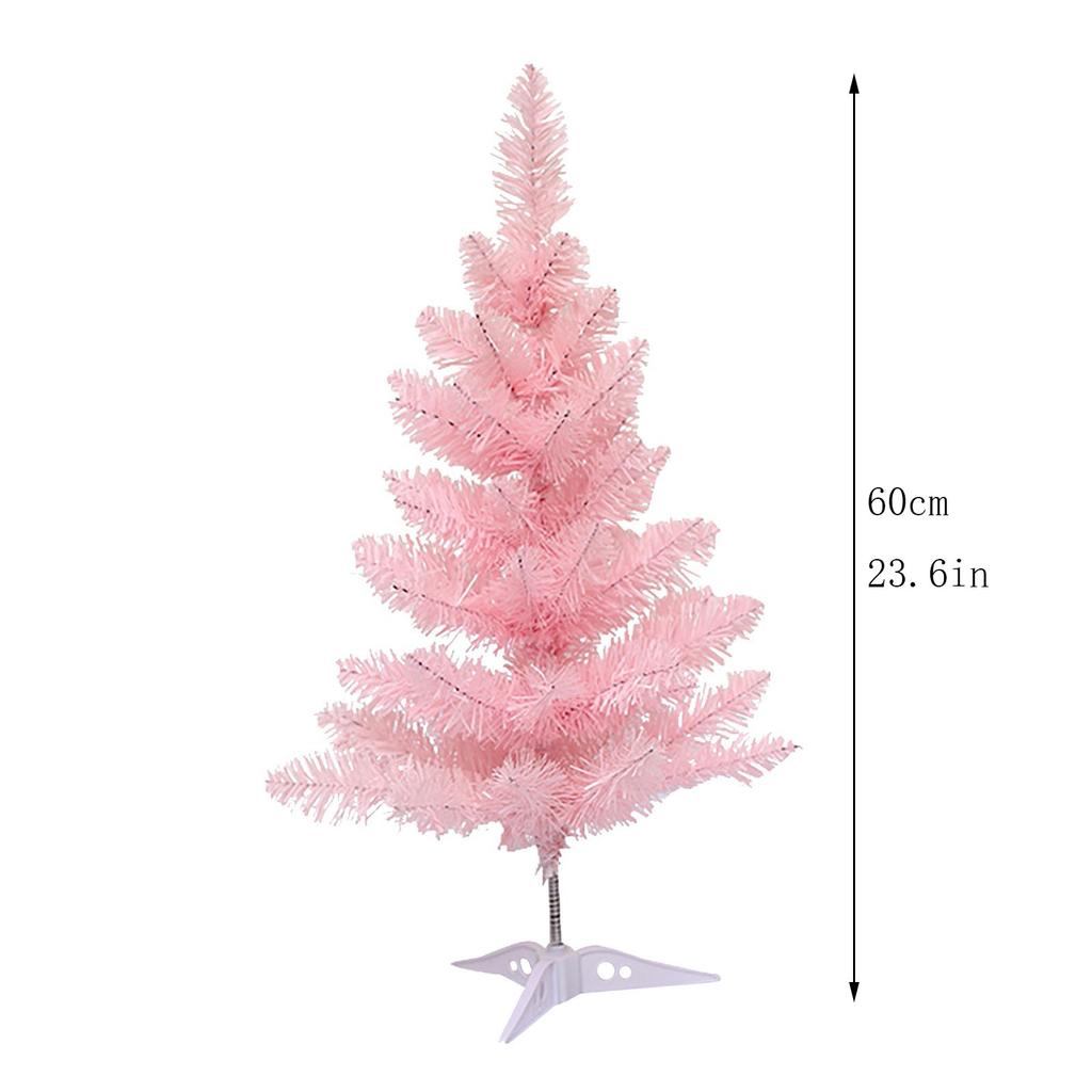 60CM Detachable Christmas Trees Artificial PVC Home Party Garden Decorative Pink Xmas Tree New  Navidad Decorations