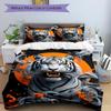 3pcs Tiger Print Duvet Cover Set - Includes 1 Duvet Cover and 2 Pillowcases, No Quilt Core, All-Season Home Decor yy251111064
