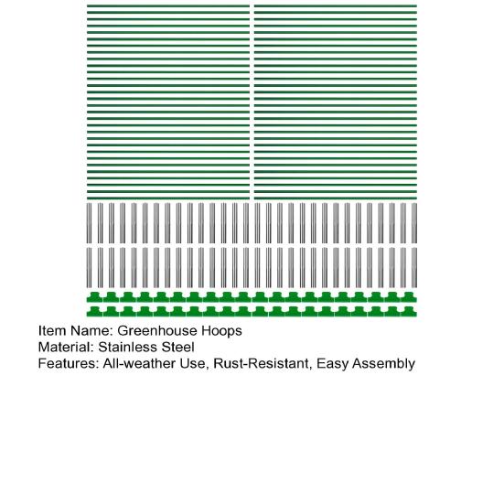 Комплект обручей для теплицы, простая сборка, комплект для выращивания в туннеле, поддерживающие обручи с зажимами, каркас арки для садовой ткани, пластиковые пленки для теплиц
