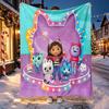 Gabby's Dollhouse Pattern Blanket for Home Decoration, Bed, Sofa, Car Travel, Camping, Suitable for All Seasons, Birthday Christmas Gift