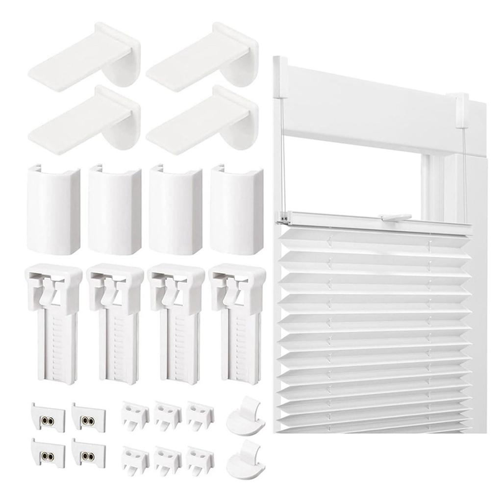 1 комплект кронштейнов для плиссированных жалюзи, комплекты аксессуаров, простая установка, зажим для рулонных штор, запасные части для ремонта оконных жалюзи