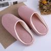 Осень и зима Японский стиль домашние комнатные мягкая подошва нескользящие бесшумные мужские и женские хлопковые тапочки бесшумные для послеродового периода напольные домашние тапочки
