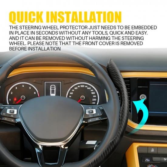 Car Steering Wheel Cover Booster Accessorie Carbon Fiber For Honda Civic Auto US
