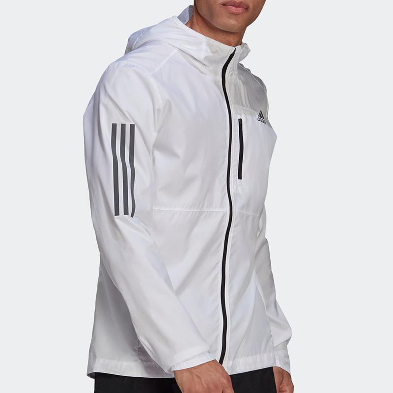 Adidas Мужская куртка с капюшоном Own The Run, верхняя одежда белого цвета GJ9948