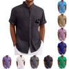 Men's Vintage Button Down Bowling Shirts Short Sleeve Summer Beach Shirt