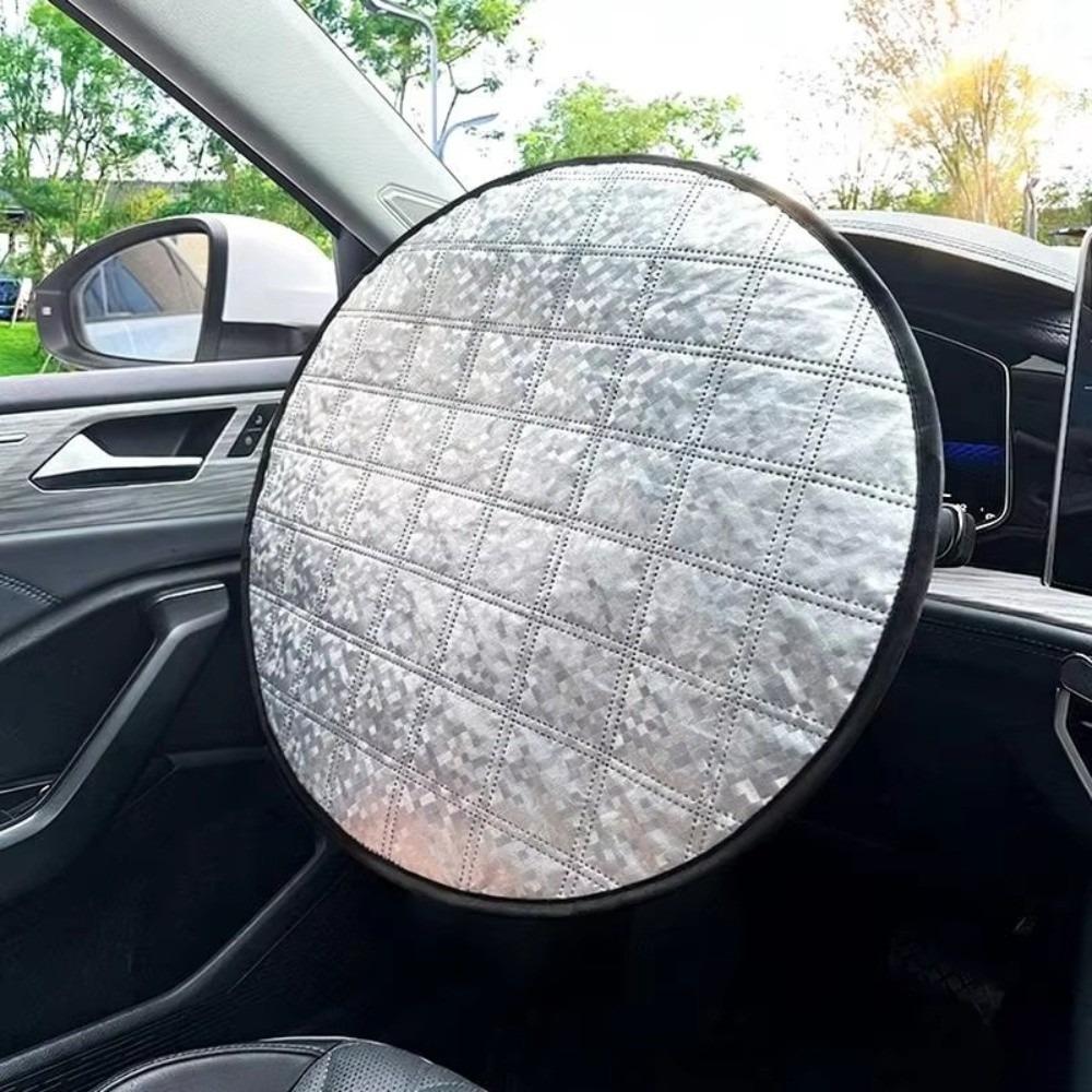 Heat-Resistant Car Steering Wheel Sunshade Cover Aluminum Foil Steering Wheel Cover Summer Use