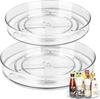 Lazy Susan Turntable Organiser,Turntable Fridge Organiser 23 Cm  27 Cm Spice Rack Rotatable for Kitchen Cabinet Refrigerator