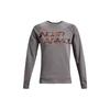 Rival Script Camouflage Logo Print Fleece Crewneck Training Sweatshirt Men Sweatshirt Gray 1366306-066