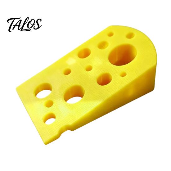 Talos 3D-печатный дверной упор-сыр, Нескользящий дверной стопор, Устойчивая базовая клиновидная форма, Защищает стены и мебель, Креативный дверной упор для спальни и гостиной