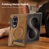 Роскошный Бизнес Магнитная Подставка Кожаный Чехол для Телефона для Samsung Z Fold 8 Wide Ultra/ Flip 8 7FE 6 5 4 3 Ударопрочный Для Magsafe Ощущение Кожи Тонкий