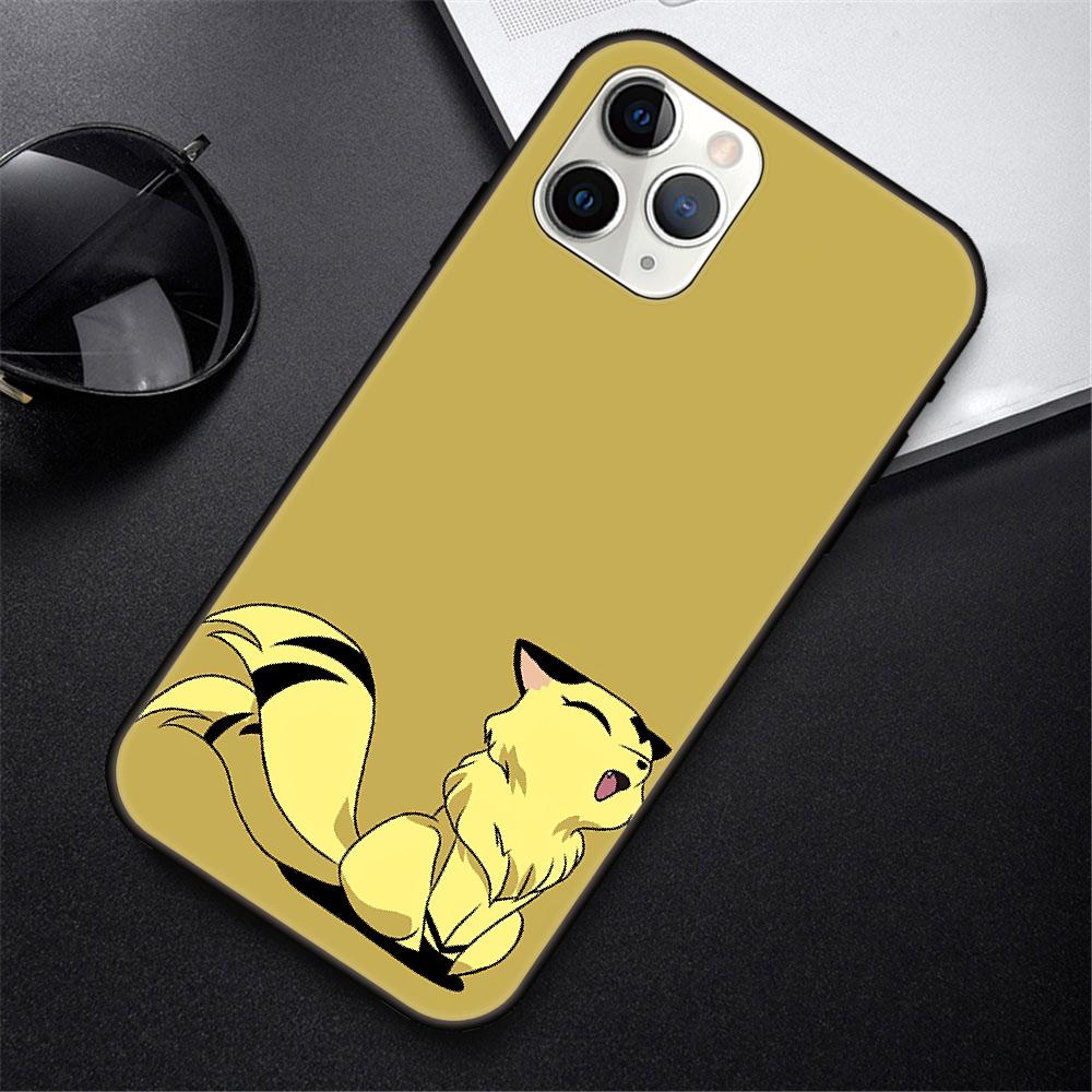 Чехол для телефона iPhone 12 Mini 11 Pro XR X MAX SE XS 5 6 S 7 8 E Plus 13 черный чехол Funda Fashion водонепроницаемый бампер TPU Inuyasha