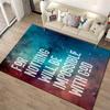 Galaxy Inspirational Quote Rug Non-slip rug suitable for living room and bedroom sofas.