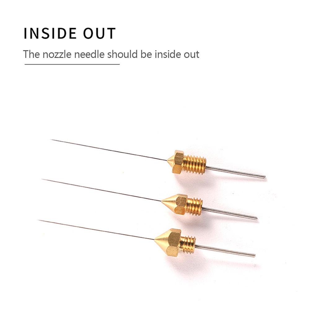 5 шт. Инструменты для 3D-принтера, иглы для очистки сопел из нержавеющей стали, сопло E3D V6, сопло MK8, игла для сверления сопел для 3D-принтера Ender 3 V2