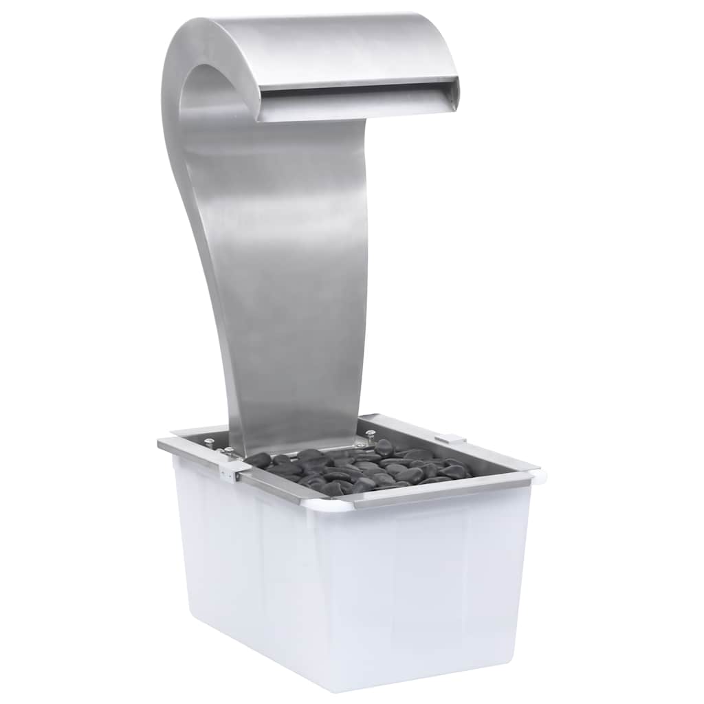 Garden Waterfall Silver 34x49x82 cm Stainless Steel