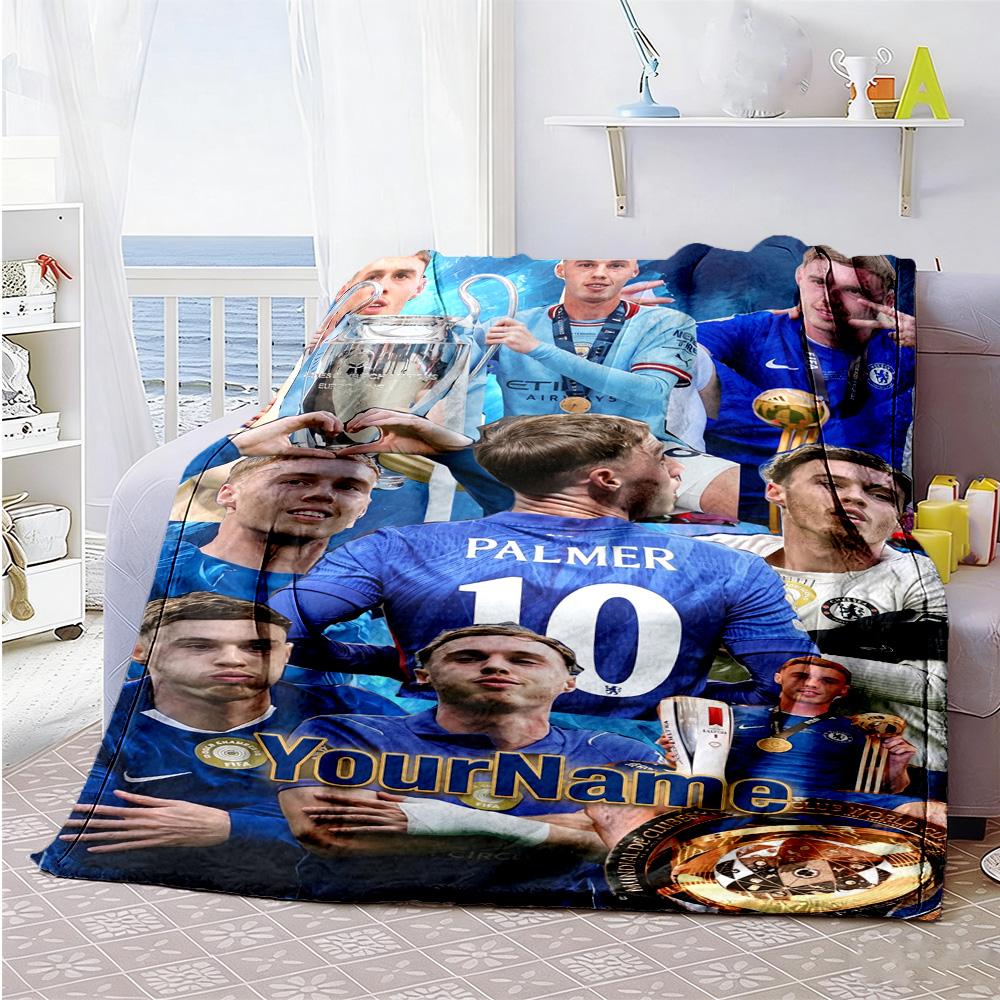 Chelsea Fc Personalized Name Blanket Cozy Personalized Blanket Comfortable Throw For Seaside Living Room Livingroom Office Chair For All Occasions