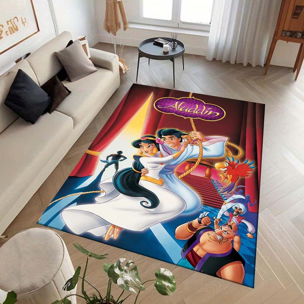 JIT 1pc Jasmine and Aladdin Themed Area Rug – Soft Polyester, Machine Washable Rectangular Carpet for Bedrooms, Entryway, Office – Large Floor Mat for