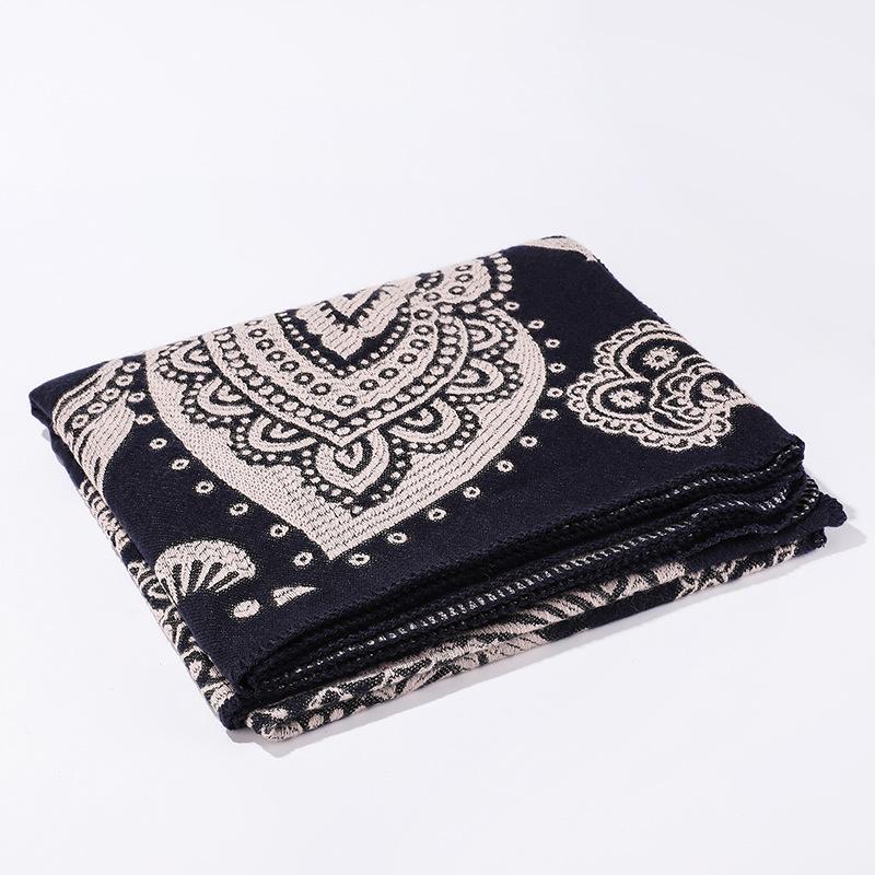 Stylish Ethnic-Style Warm Shawl: Perfect for Travel In Yunnan & Tibet, Summer Imitation Cashmere Scarf for Women