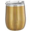 Кружка-тамблер из нержавеющей стали | Кофейная кружка | Двойные стенки, непротекающая кружка-сиппер с крышкой для горячих и холодных напитков | Одобрено BIS | 300 мл (Золотая отделка)