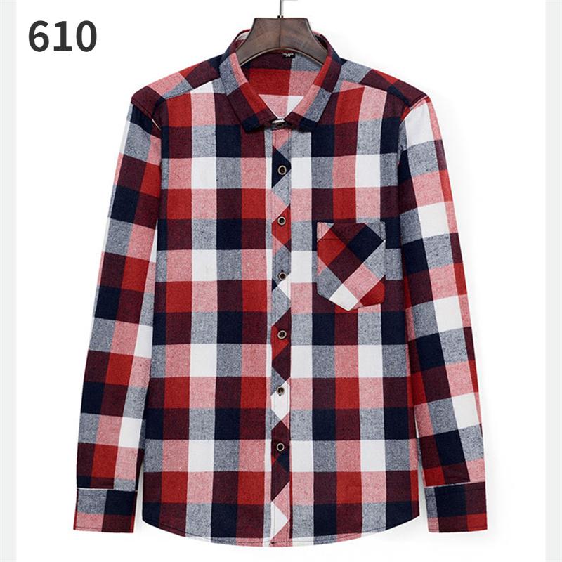 Мужская рубашка с длинным рукавом в клетку, модная повседневная рубашка, мужские корейские весенне-осенние матовые универсальные клетчатые рубашки