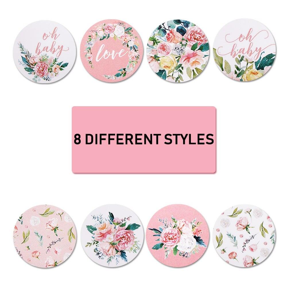 50-500pcs 1 Inch Flower Thank You Stickers Seal Label Handmade Stickers Scrapbooking for Gift Envelope Seals Stickers