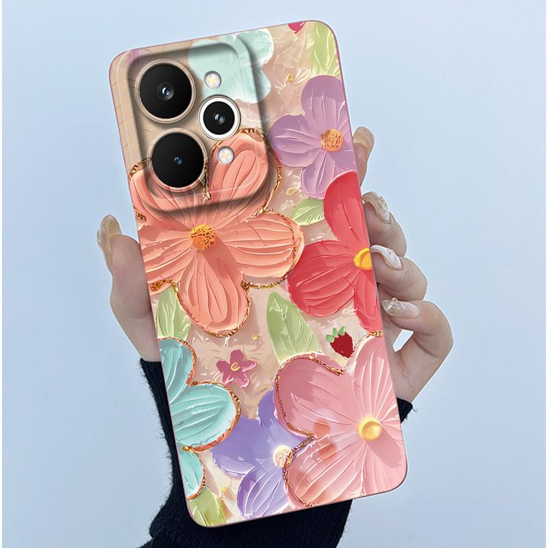 Чехлы Для Realme 15 Pro 5G Модный Минимализм Цветочный Чехол Для Телефона Ударопрочная Защита Мягкий Чехол Для Realme 15 15Pro 5G