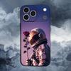 Милый Астронавт Для iPhone 12,14,13,15,16,11,17,X,Mini,XR,SE,XS,Plus,Pro,Max,8,7,Мягкий Силиконовый Черный Чехол