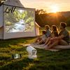 200 ANSI LED Projector Mini Portable with WiFi 6 & Bluetooth-compatible 5.4 4K Supported Supported Lumens 210 Degree Rotation Smart 5W Sound Base
