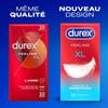 Durex FEELING XL - 12 Préservatifs Fins et Extra Larges pour Homme, Largeur nominale 60mm