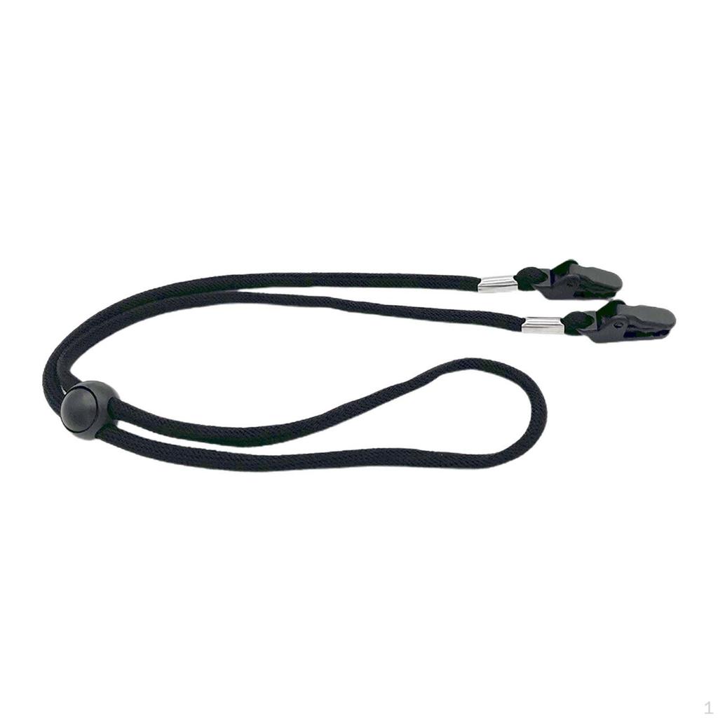 Hat Band Clips Cap with Cord Locks Polyester Leash Clip Holder for Camping