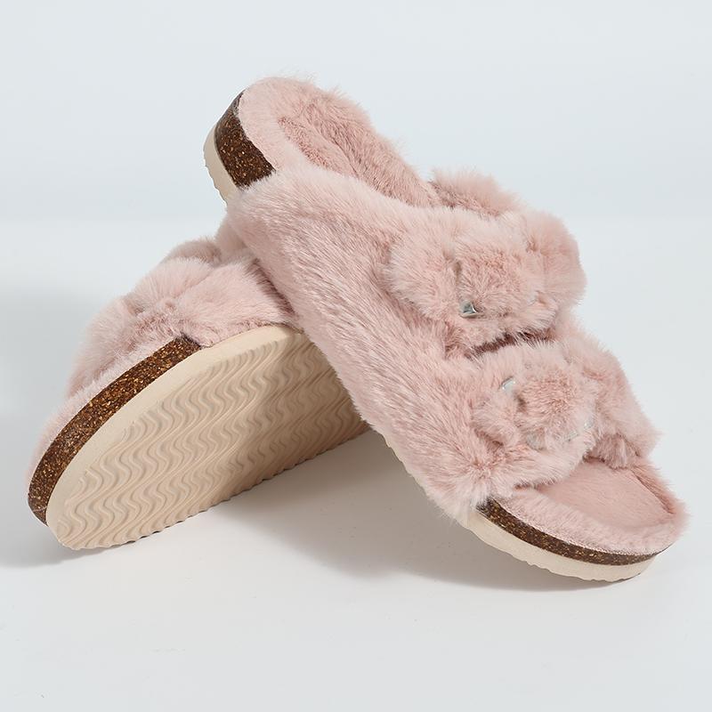 Goosecret флисовая подкладка пробковые тапочки для мужчин уличные модные пушистые сабо слайдеры зимние теплые нескользящие меховые пушистые домашние тапочки