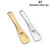 1Pcs Metal Zinc Mini Cosmetic Spatula Curved Scoop Gold Silver Makeup Mask Cream Spoon Eye Cream Stick Beauty Scoop