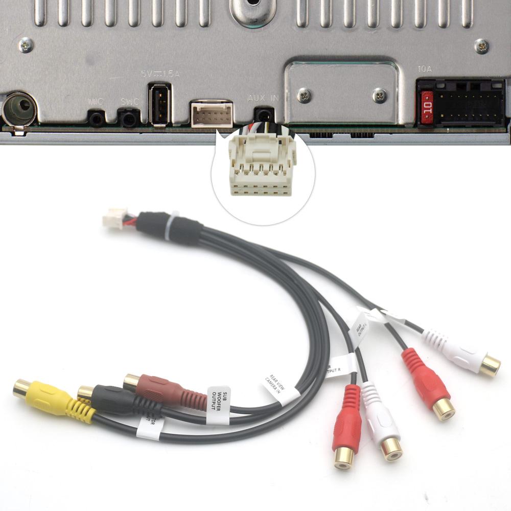 Car Radio Stereo Audio USB AUX Cable Adapter Mic AV RCA Power Wire Harness for Pioneer DMH-130BT AVH-240EX DMH-240EX DMH-340EX
