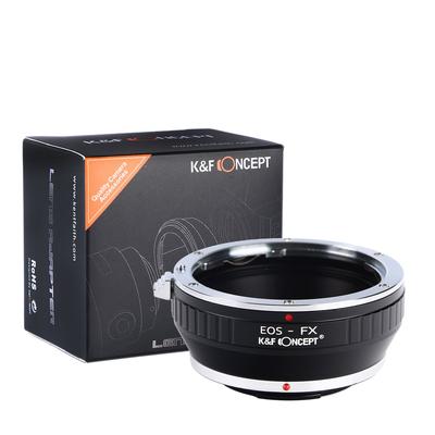 Адаптер для объектива Canon EOS EF на крепление Fuji X FX с салфеткой для чистки объектива K&F (EF-S) эф-эф-икс (КФФХ)