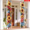 Banner Easter Decoration 2pcs Polyester Indoor Outdoor Porch Hanging