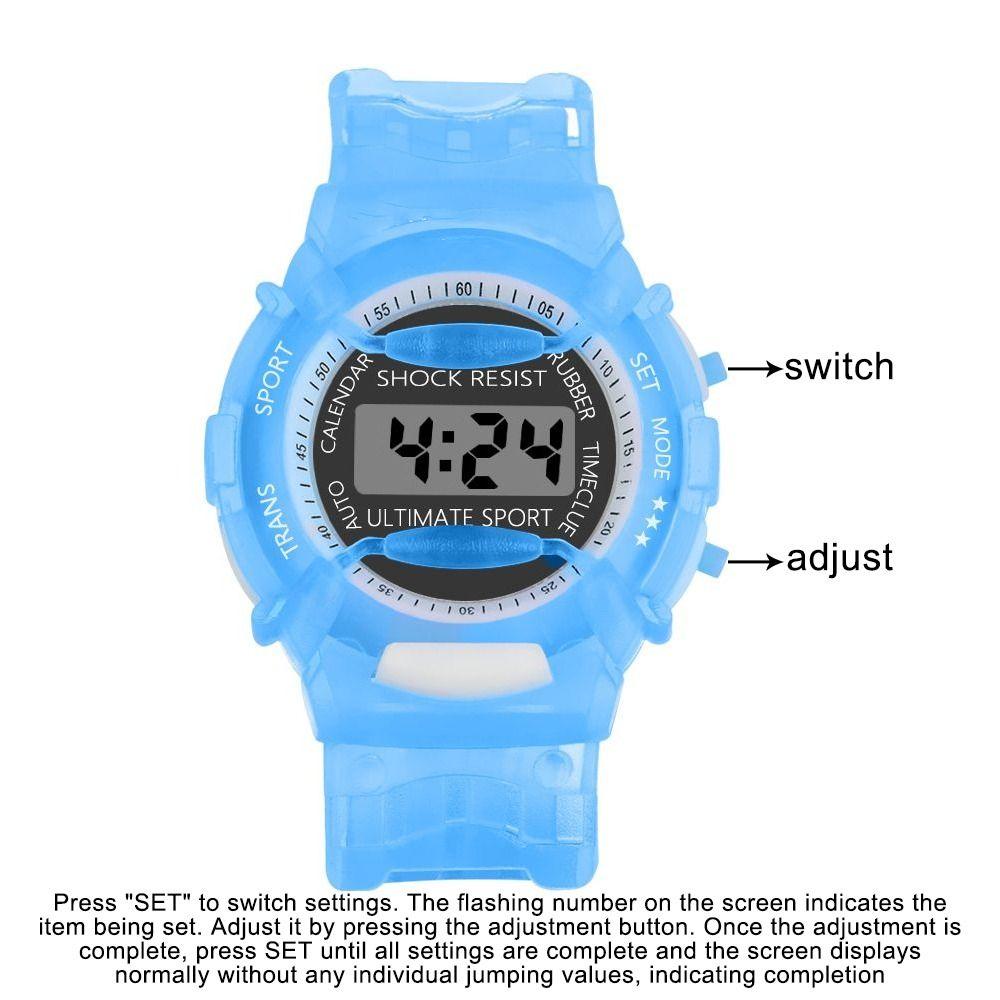 Kids Child Cartoon Children Digital Watches Electronic Meter LCD Wristwatch Candy Wrist Watch