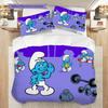 Smurf Village Adventure Threepiece Set 1 Duvet Cover 2 Pillowcase Without Core Christmas Birthday Gift Soft And Comfortable Bedding Set