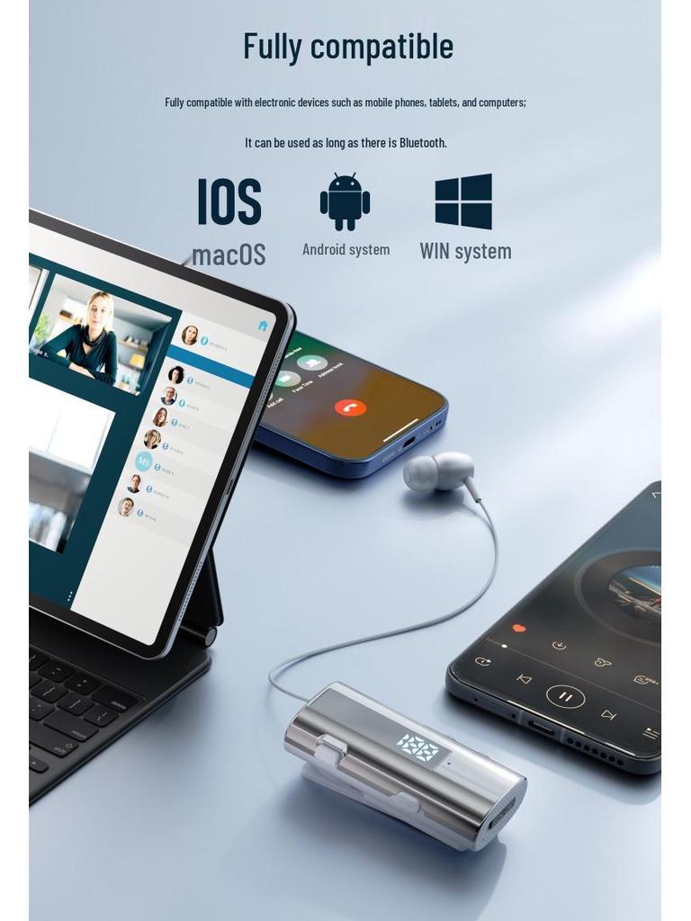 K92 Bluetooth Headset: Extra Long Battery, Clip-On, Caller ID, Vibration Alert, Noise Reduction, Ideal for Ride-Hailing and Delivery Riders