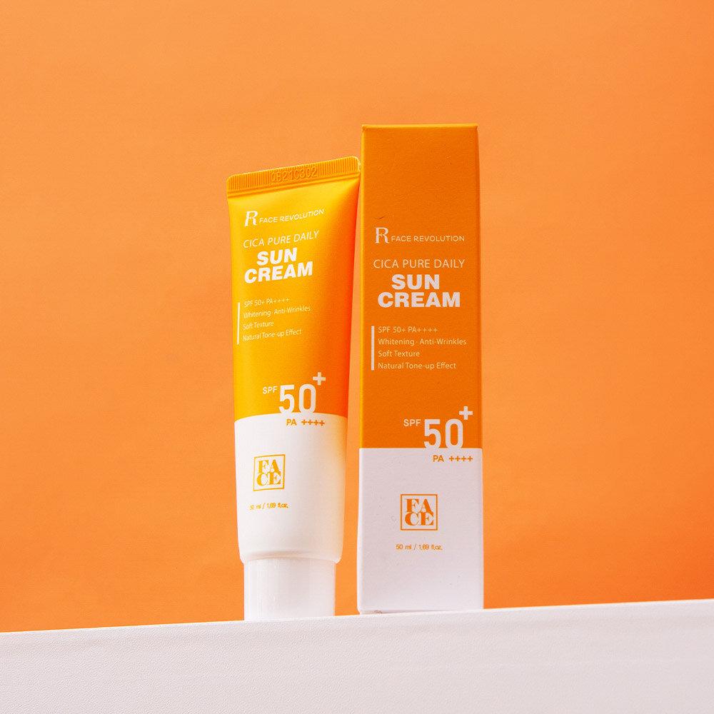 1+1 FACE REVOLUTION Cica Pure Ежедневный солнцезащитный крем 50 мл (SPF50 + PA ++++)