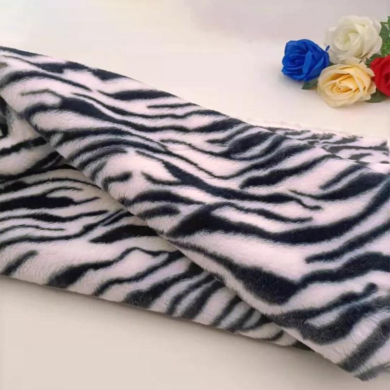 0.5/1/2 Yards 10mm Imitation Rabbit Zebra Stripes Faux Fur Fabric for Sewing Winter Coats Scarf Blankets Handmade DIY Fabrics