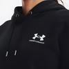 Under Armour Тренировочная толстовка с капюшоном Essential Fleece, женские топы, черный цвет 1373033-001