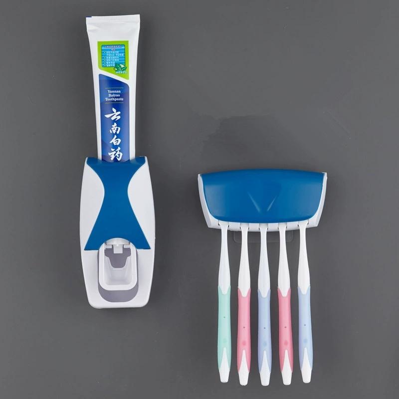 Набор для ванной: Автоматический дозатор зубной пасты с держателем для зубных щеток