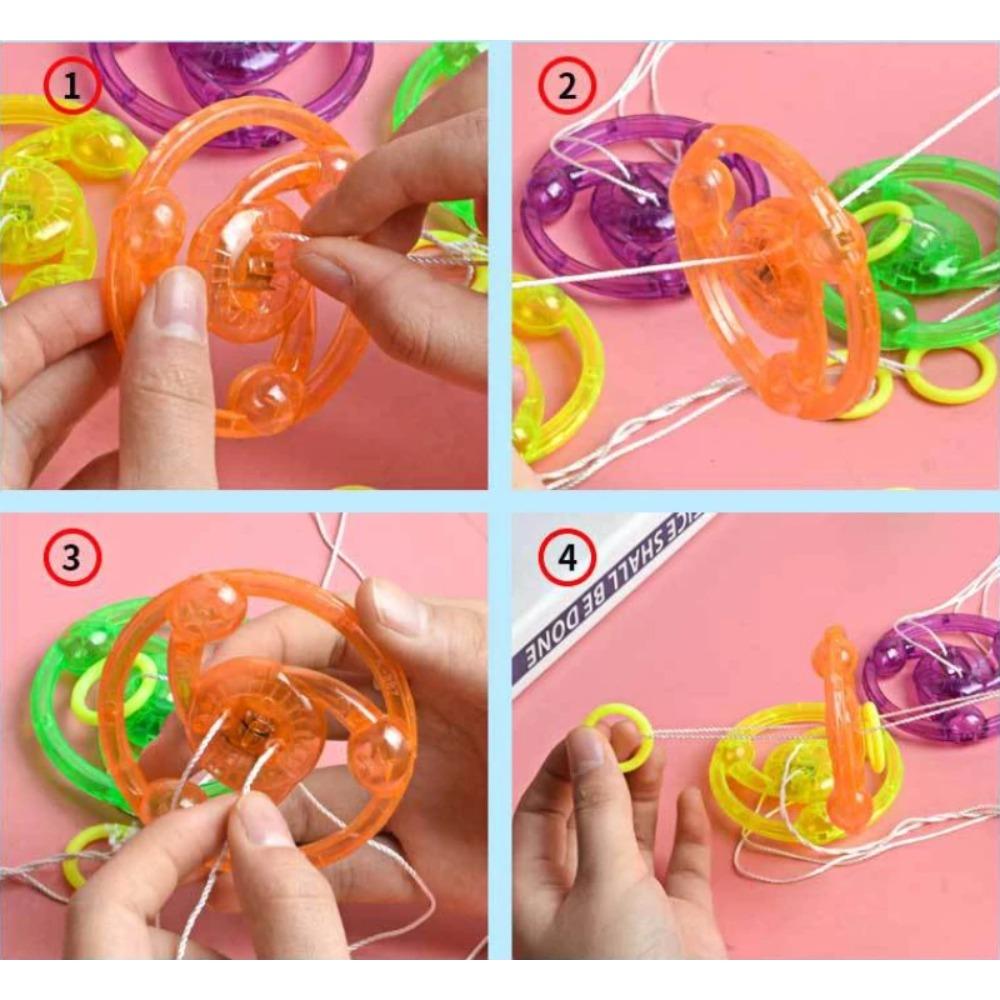 3 шт. Новая светящаяся ручная тяга светящаяся мигающая веревка маховик игрушка светодиодная светящаяся игрушка новинка детский маховик мигающий гироскоп подарочные игрушки