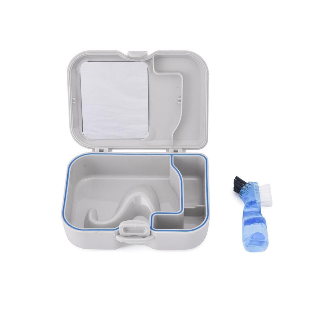 Герметичный контейнер для хранения зубных щеток и зубных протезов с зеркалом